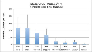 Mussel Abundance Mean CPUE Comparison